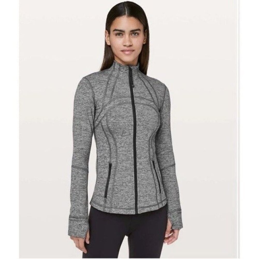 Lululemon Womens Define Jacket Size 6 Heather Gray Lightweight Full Zip Stretch